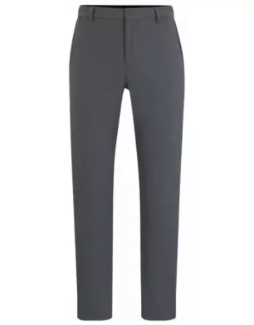 Slim-fit trousers in performance-stretch jersey- Grey Men's Suit Separate