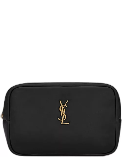 Cassandre Medium YSL Cosmetic Pouch in Smooth Padded Leather