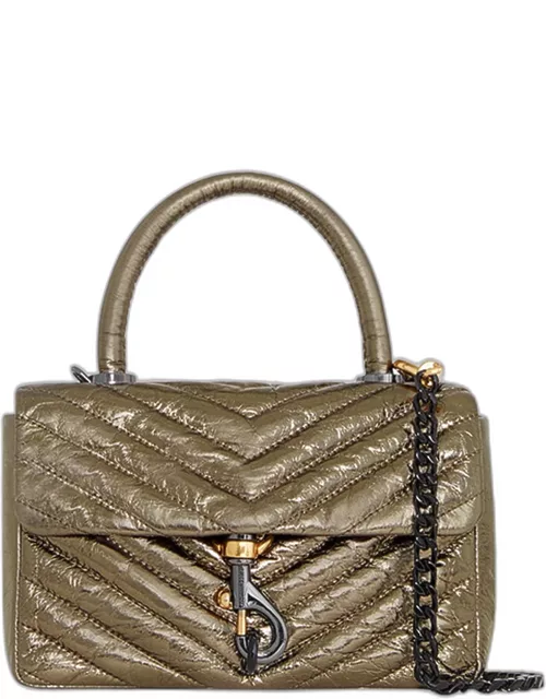 Edie Crinkle Quilted Top-Handle Bag