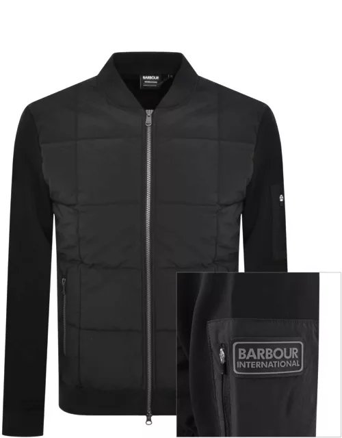 Barbour International Quilted Sweatshirt Black