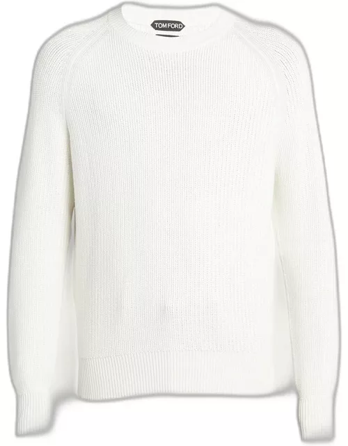 Men's Wool-Silk Crewneck Sweater