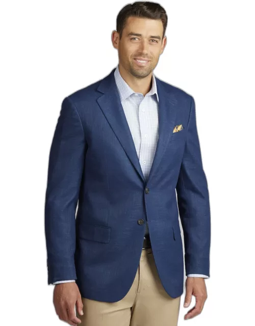 JoS. A. Bank Men's Tailored Fit Sportcoat, Blue, 43 Regular