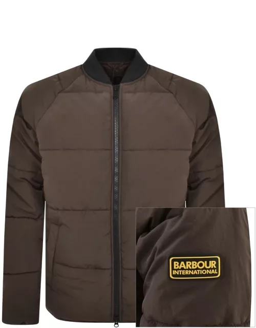 Barbour International Cluny Quilted Jacket Brown