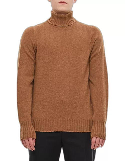 Drumohr High Neck Wool Sweater Brown