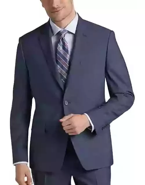 Lauren By Ralph Lauren Big & Tall Classic Fit Men's Suit Separates Jacket Blue Windowpane