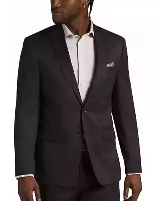 Calvin Klein Big & Tall Slim Fit Peak Lapel Men's Suit Separates Jacket Black Check