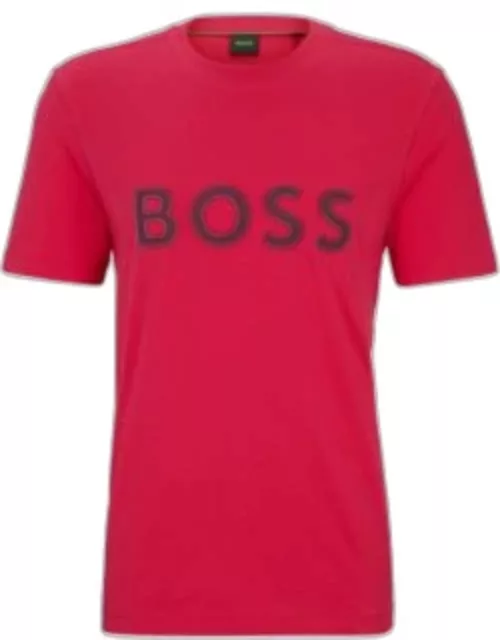 Cotton-jersey regular-fit T-shirt with logo print- light pink Men's T-Shirt