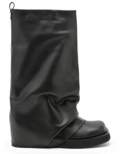 Robin black leather boot