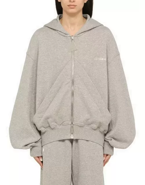 Grey zipped hoodie