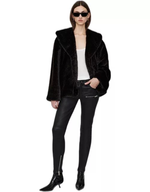 ANINE BING Hilary Jacket in Black And Brown