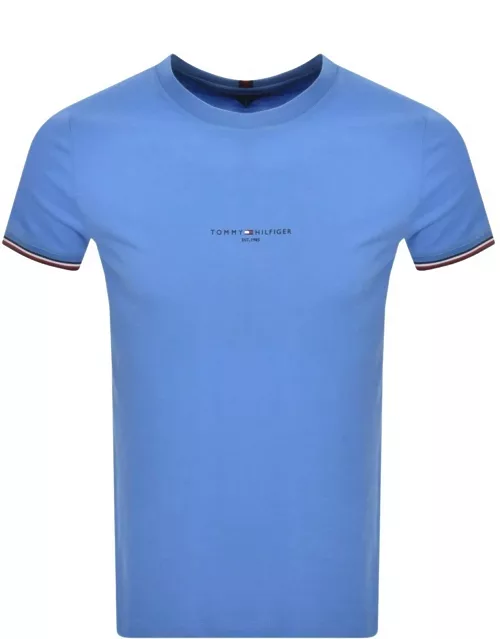 Tommy Hilfiger Tipped T Shirt Blue