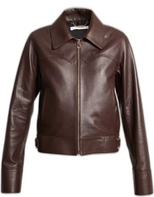 Nappa Leather Bomber Jacket