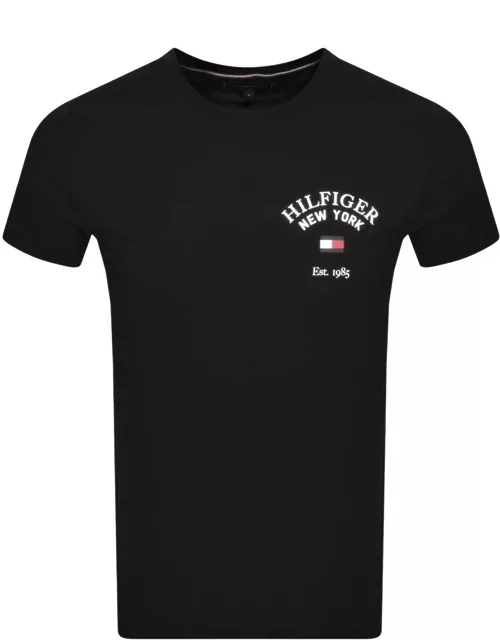 Tommy Hilfiger Arch Varsity T Shirt Black