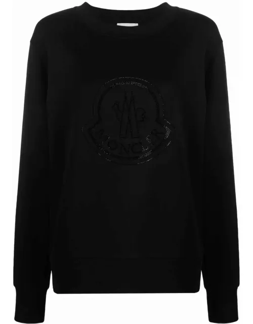 Rhinestone-embellished logo sweatshirt