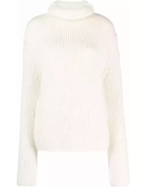 Chunky-knit roll-neck jumper