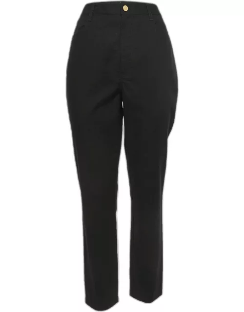 Diane Von Furstenberg Black Cotton Cropped Trousers