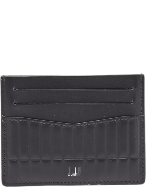 Dunhill Black Debossed Leather Rollagas Card Holder