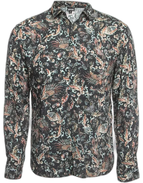 Just Cavalli All-Over Print Button Front Full Sleeve Shirt