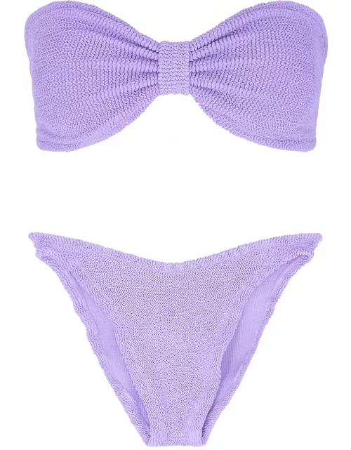 Hunza G Jean Seersucker Bikini - Lilac - One