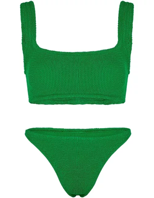 Hunza G Xandra Seersucker Bikini - Green - One