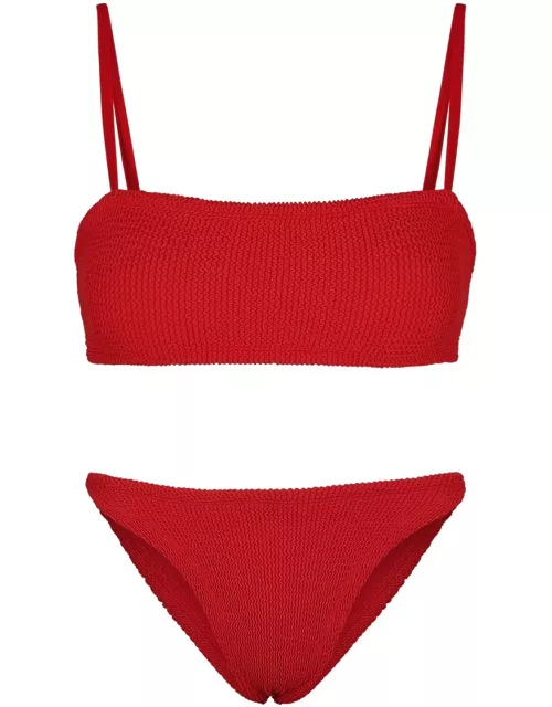 Hunza G Gigi Seersucker Bikini - Red - One