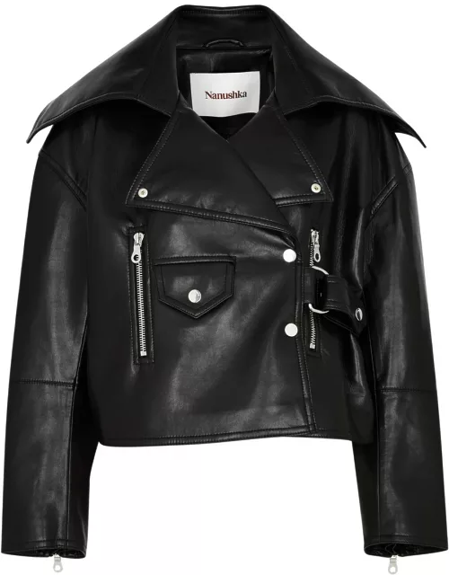 Nanushka Ado Regenerated Leather Jacket - Black - M (UK12 / M)