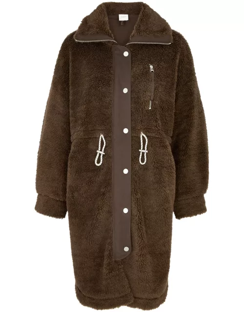 Varley Jones Faux fur Coat, Long Coats, Dark Brown, Large - L (UK14 / L)