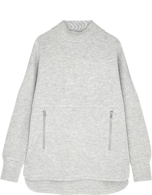 Varley Bay Stretch-jersey Sweatshirt, Sweatshirts, Grey, Large - L (UK14 / L)