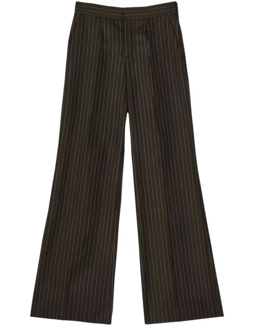 Jean Paul Gaultier The Thong Pinstriped Wool-blend Trousers - Brown - 40 (UK12 / M)