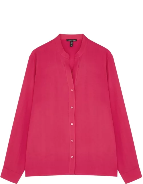 Eileen Fisher Silk Crepe de Chine Shirt - Pink - L (UK 18-20 / XL)