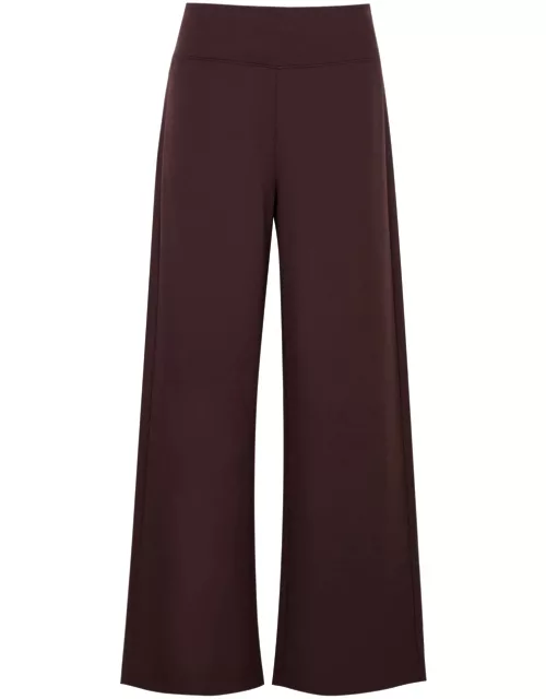 Eileen Fisher Wide-leg Stretch-jersey Trousers - Dark Purple - M (UK 14-16 / L)