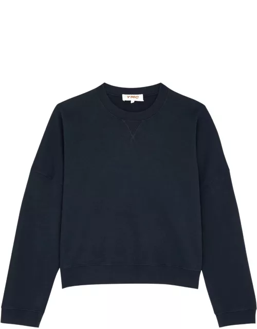 Ymc Almost Grown Cotton Sweatshirt - Navy - L (UK14 / L)