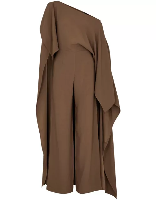 Taller Marmo Jerry Cape-effect Jumpsuit - Brown