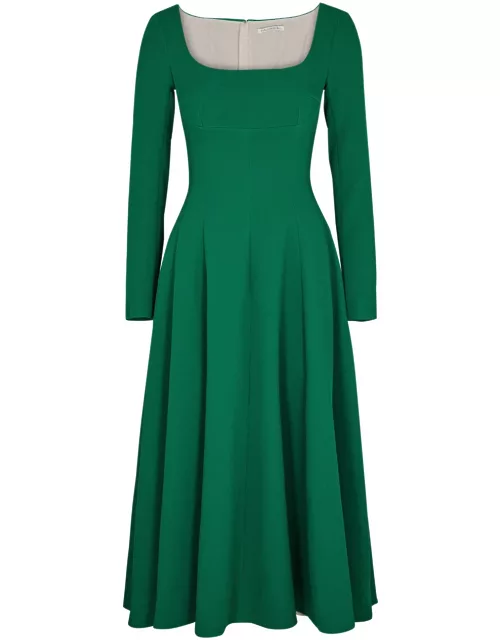 Emilia Wickstead Kylee Textured Midi Dress - Green - 10 (UK10 / S)