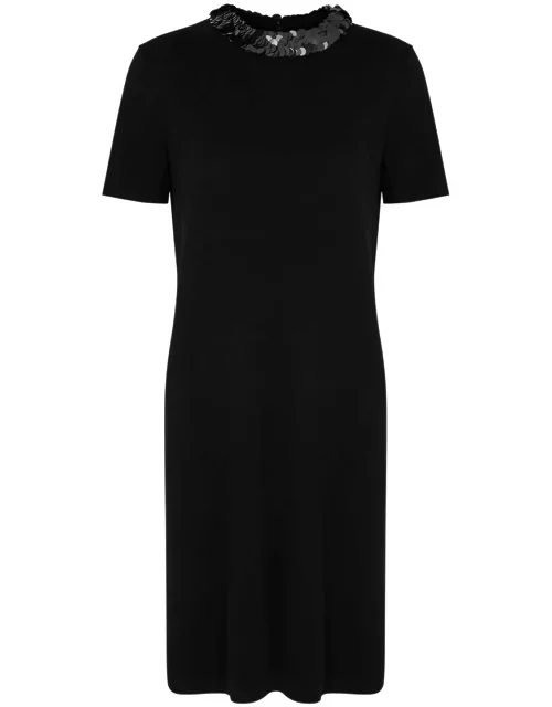 Tory Burch Sequin-embellished Wool-blend Dress - Black - L (UK14 / L)