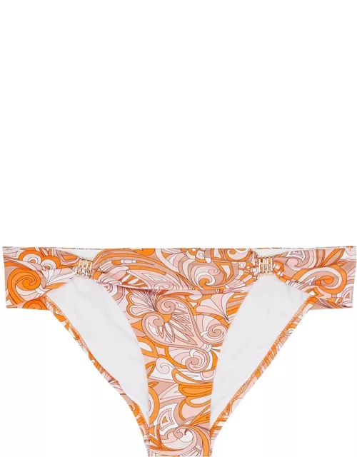 Melissa Odabash Grenada Paisley-print Bikini Briefs - Orange - 44 (UK 12 / M)