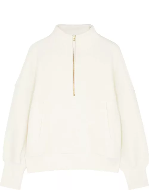 Varley Acadia Half-zip Stretch-jersey Sweatshirt, Sweatshirts, Cream - L (UK14 / L)