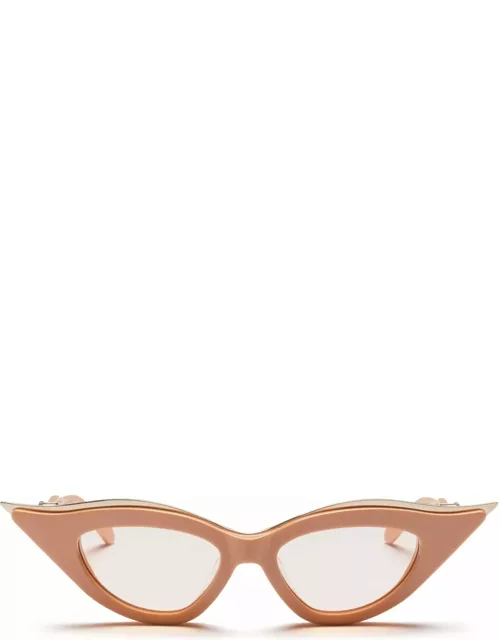 Valentino Eyewear V-goldcut Ii - Beige / White Gold Sunglasse