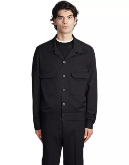 Santaniello Casual Jacket In Black Polyester