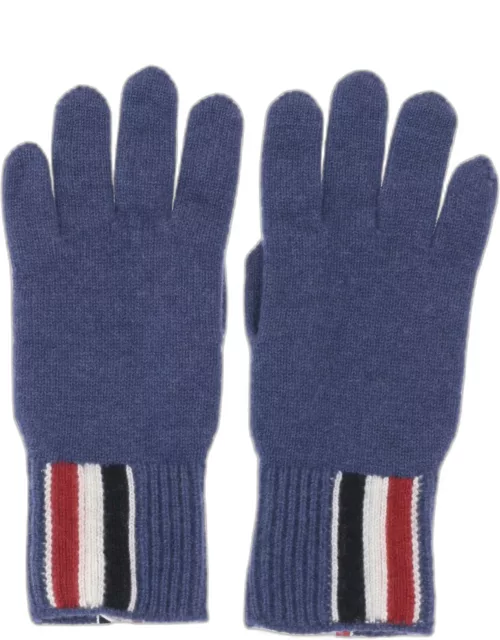 Thom Browne Wool Gloves With Tricolor Pattern