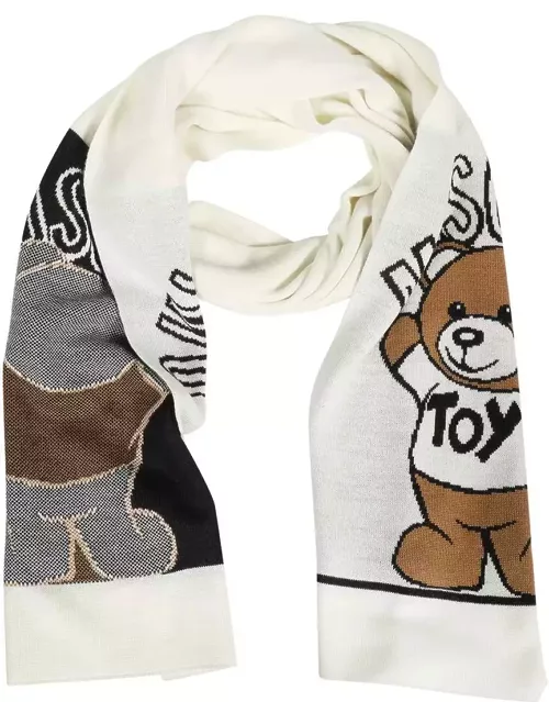 Moschino Logo Knitted Scarf