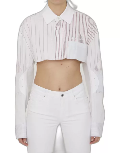 Off-White Cropped Motorcycle Shirt