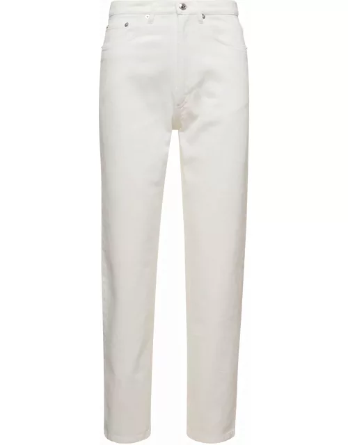 A.P.C. martin White Five Pockets Jeans In Cotton Denim Woman