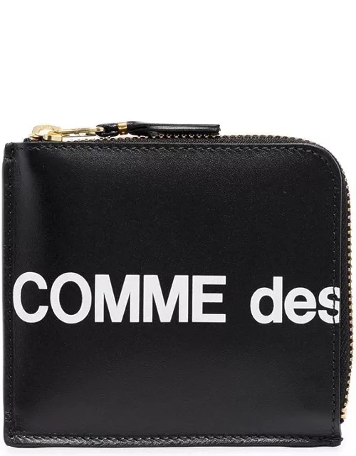 Comme Des Garçons Wallet logo zipped wallet