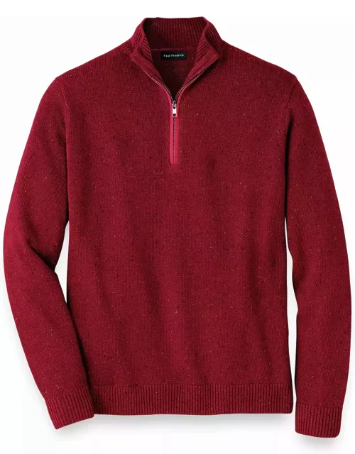 Donegal Zip Mock Neck Sweater