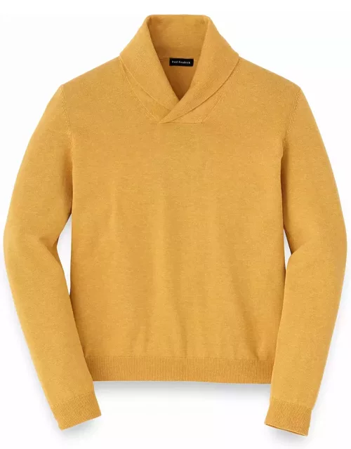 Supima Cotton Shawl Collar Sweater
