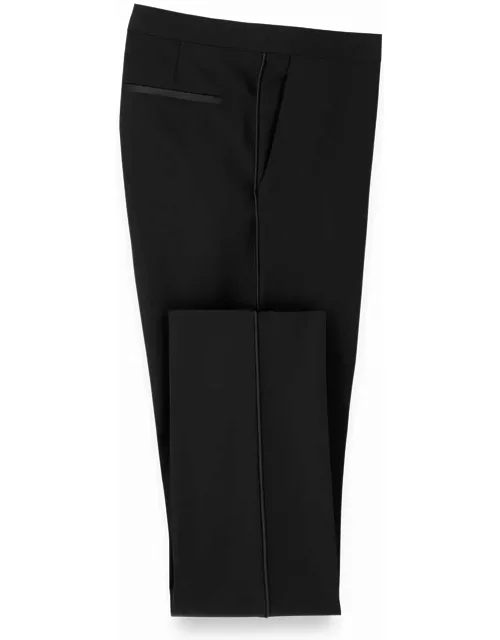 Wool Stretch Flat Front Tuxedo Pant