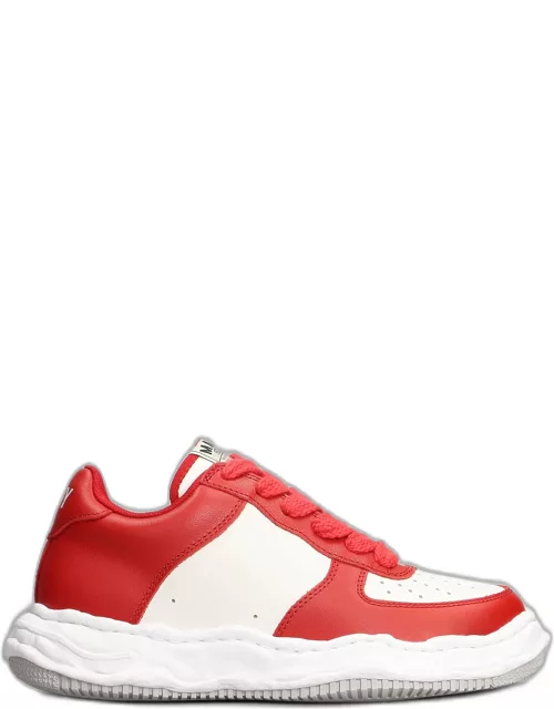 Mihara Yasuhiro Waney Sneakers In Red Leather