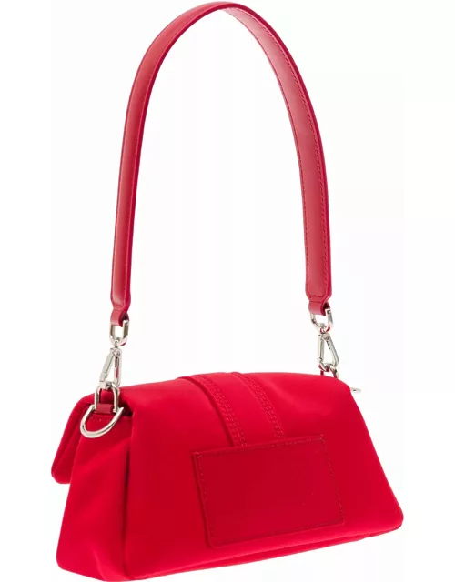 Jacquemus le Petit Bambimou Red Shoulder Bag With Metal Logo Lettering In Nylon Man