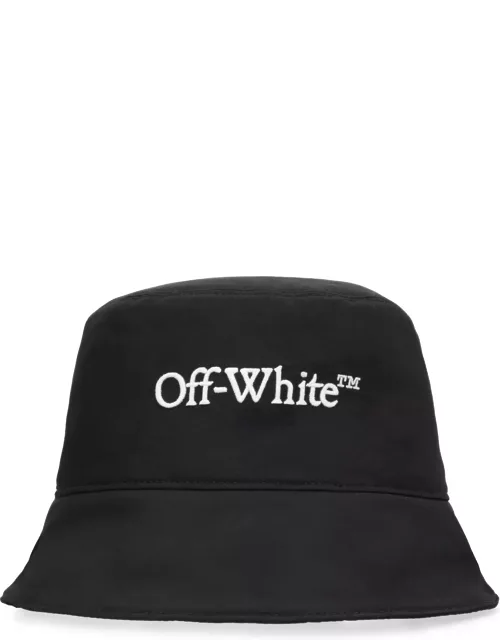 Off-White Bookish Nyl Bucket Hat Black White